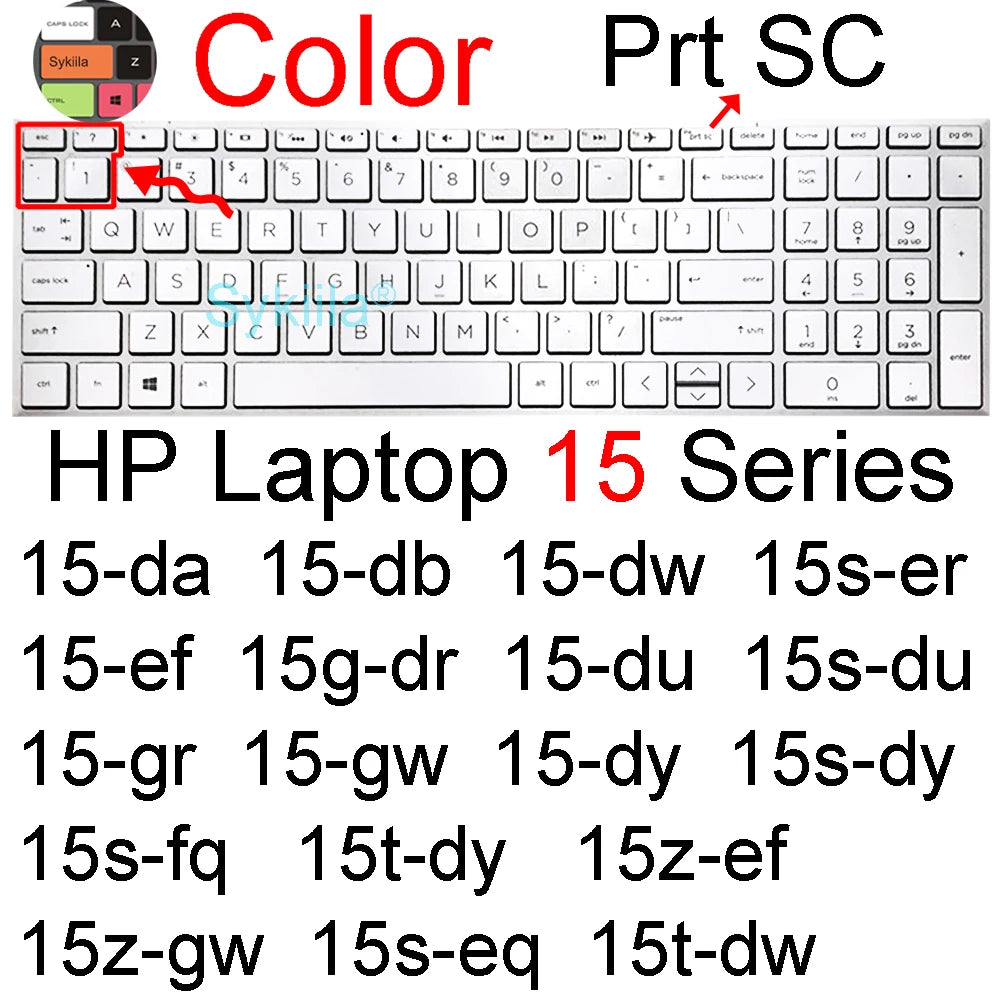 Keyboard Cover for HP Laptop 15 15t 15-fd 15-fc 15-ef 15-dw 15-dy 15g 15q 15s 15z Essential Silicone Protector Skin Film Case