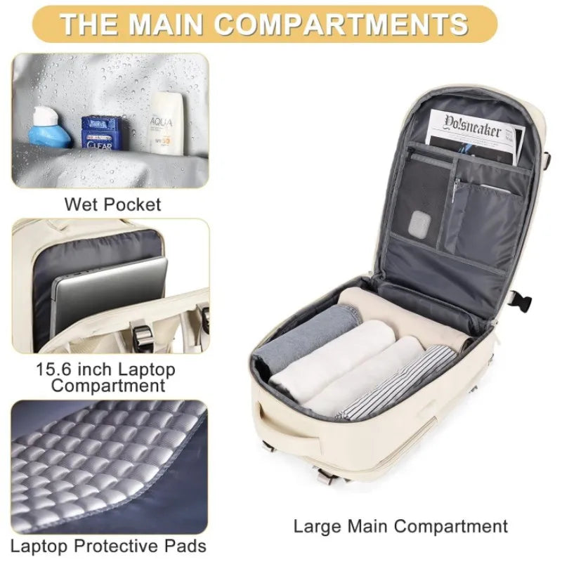 Geestock mochilas Travel Backpack 40x20x25 Cabin Bag Laptop Backpack Carry On Luggage Airplane Backpack Waterproof Schoolbag