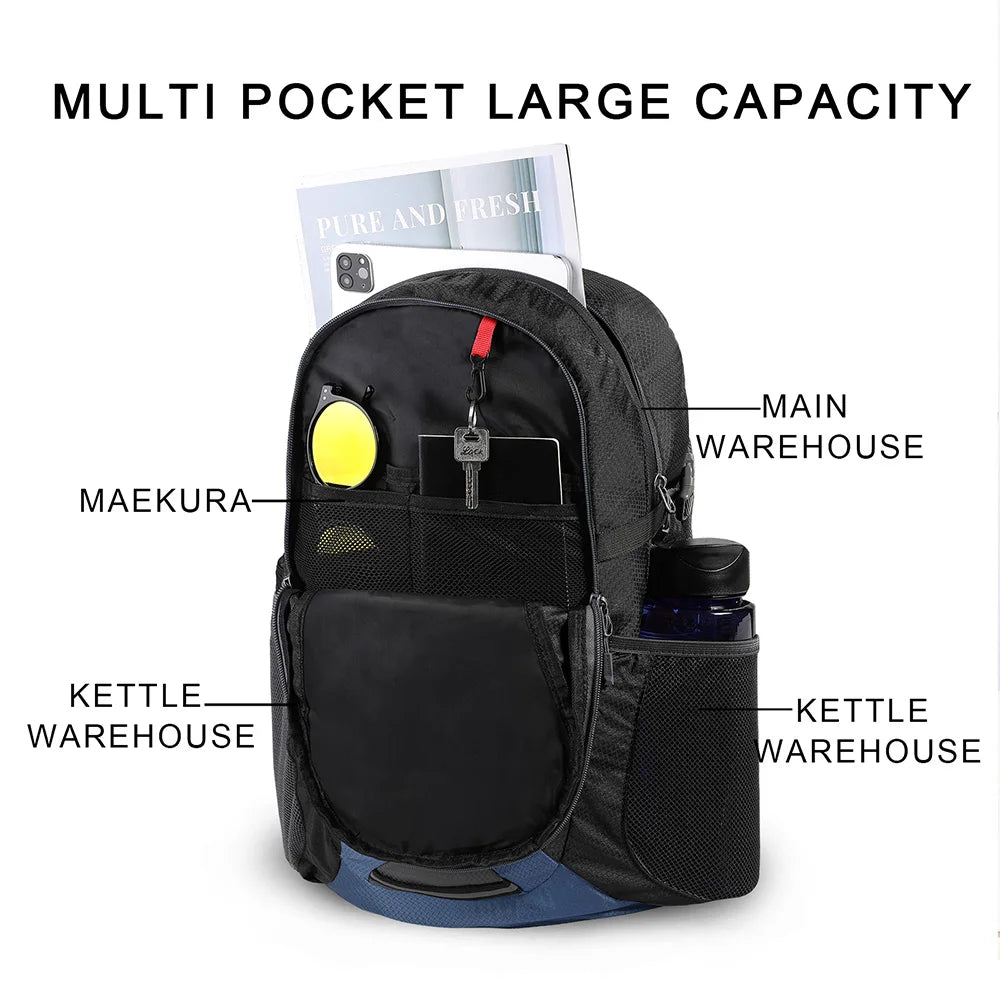 WATERFLY Lightweight Packable Hiking Backpack 30L Foldable Travel Daypack Laptop Bag Ultralight Camping Day Pack For Woman Man