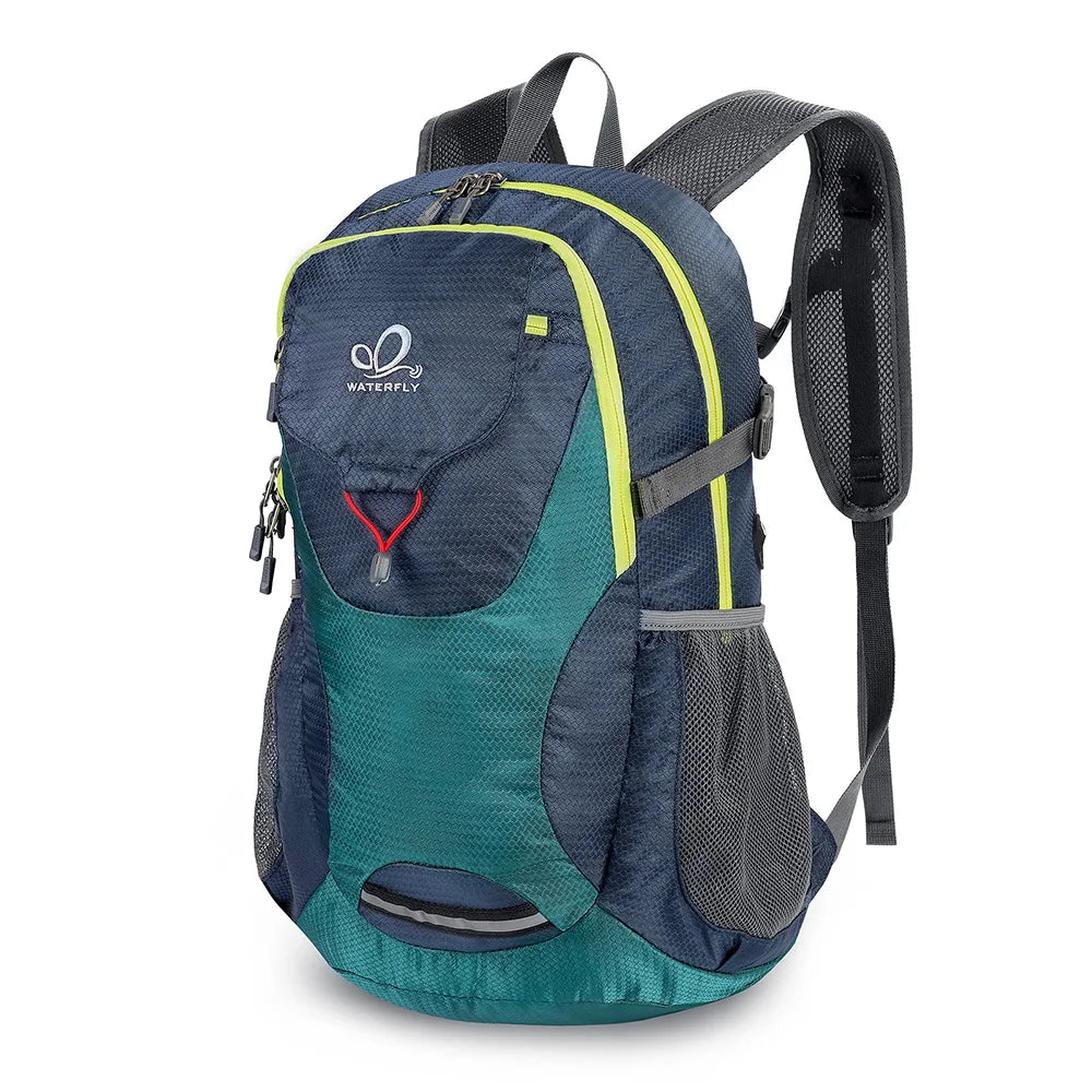 WATERFLY Lightweight Packable Hiking Backpack 30L Foldable Travel Daypack Laptop Bag Ultralight Camping Day Pack For Woman Man