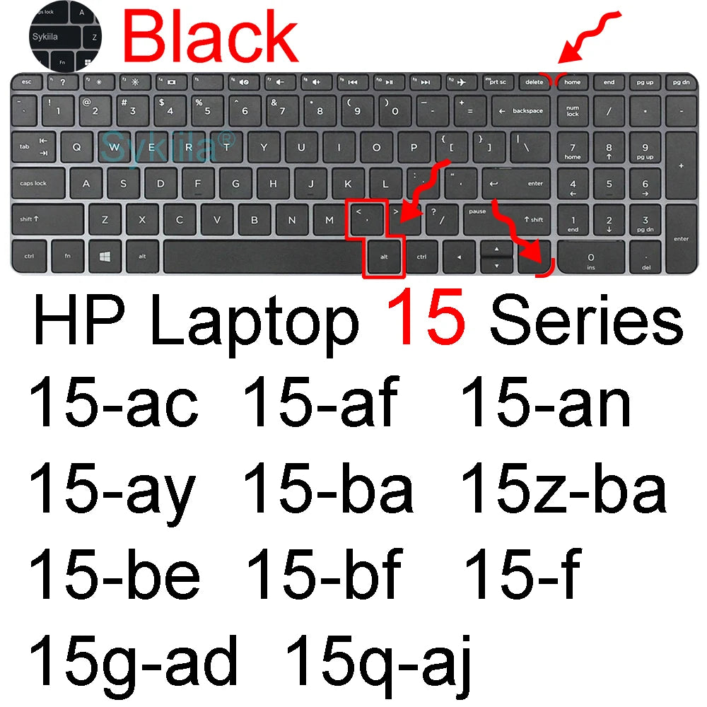 Keyboard Cover for HP Laptop 15 15t 15-fd 15-fc 15-ef 15-dw 15-dy 15g 15q 15s 15z Essential Silicone Protector Skin Film Case