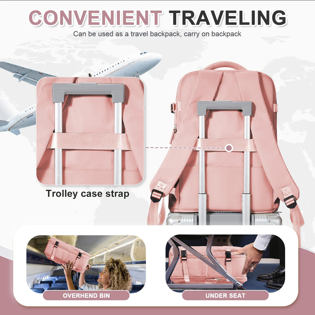 Ryanair 40x30x20 Travel Backpack Short Distance Business Travel Bag Wiz Air Cabin Bag 15.6" Laptop Bag, Leisure Couples Backpack