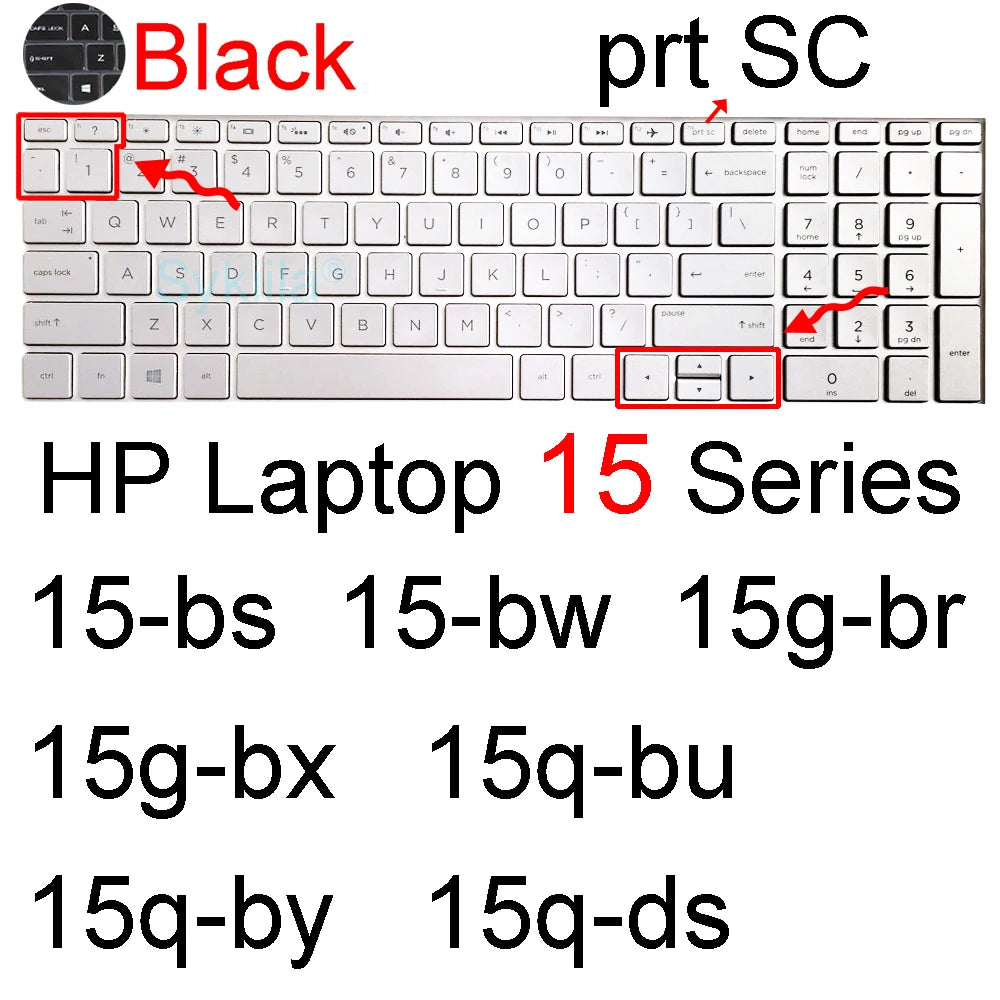 Keyboard Cover for HP Laptop 15 15t 15-fd 15-fc 15-ef 15-dw 15-dy 15g 15q 15s 15z Essential Silicone Protector Skin Film Case
