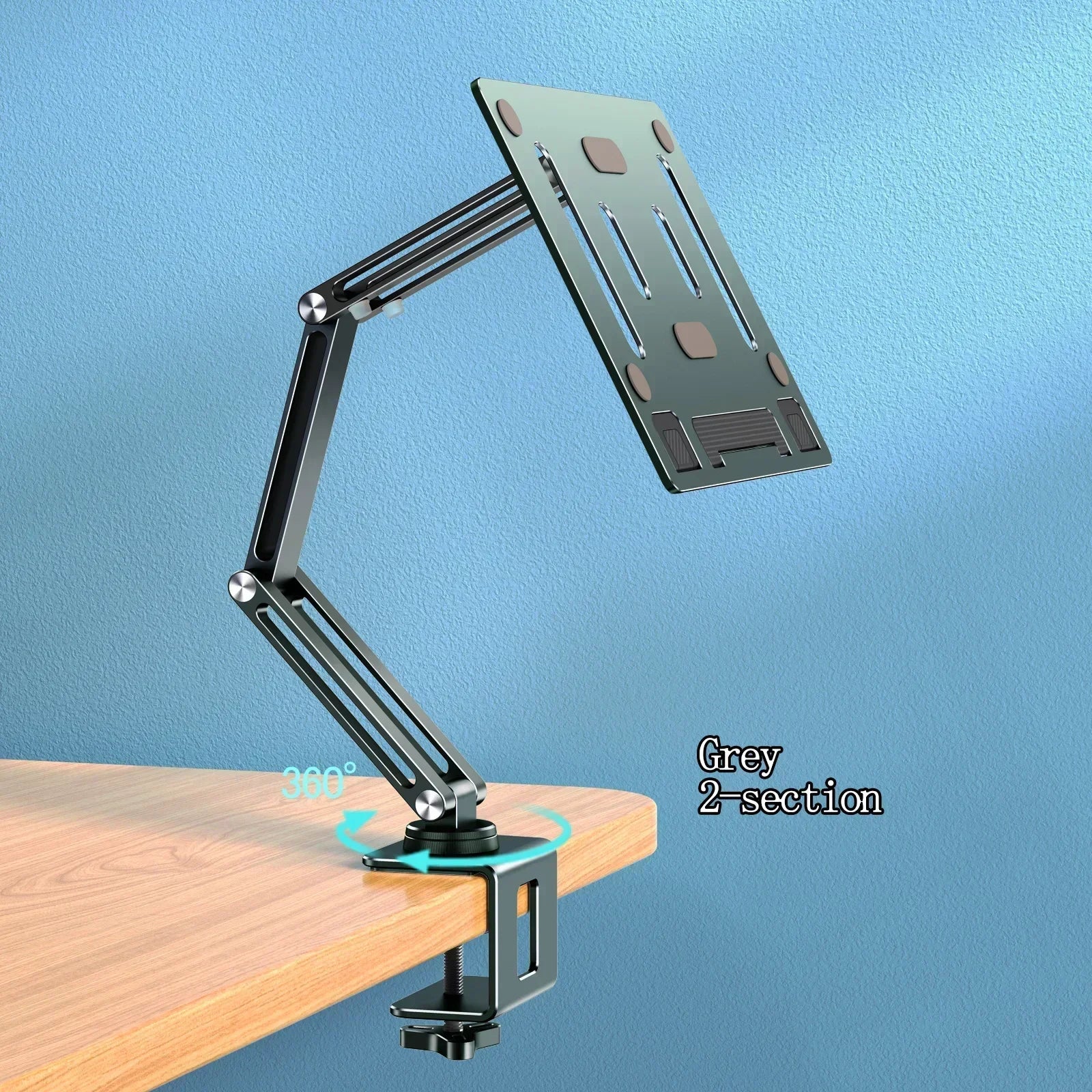 Eary Laptop Mount for Desk Laptop Arm Mount with 360°Rotating for Notebook up to 17 inch Adjustable Foldable Laptop Stand Holder