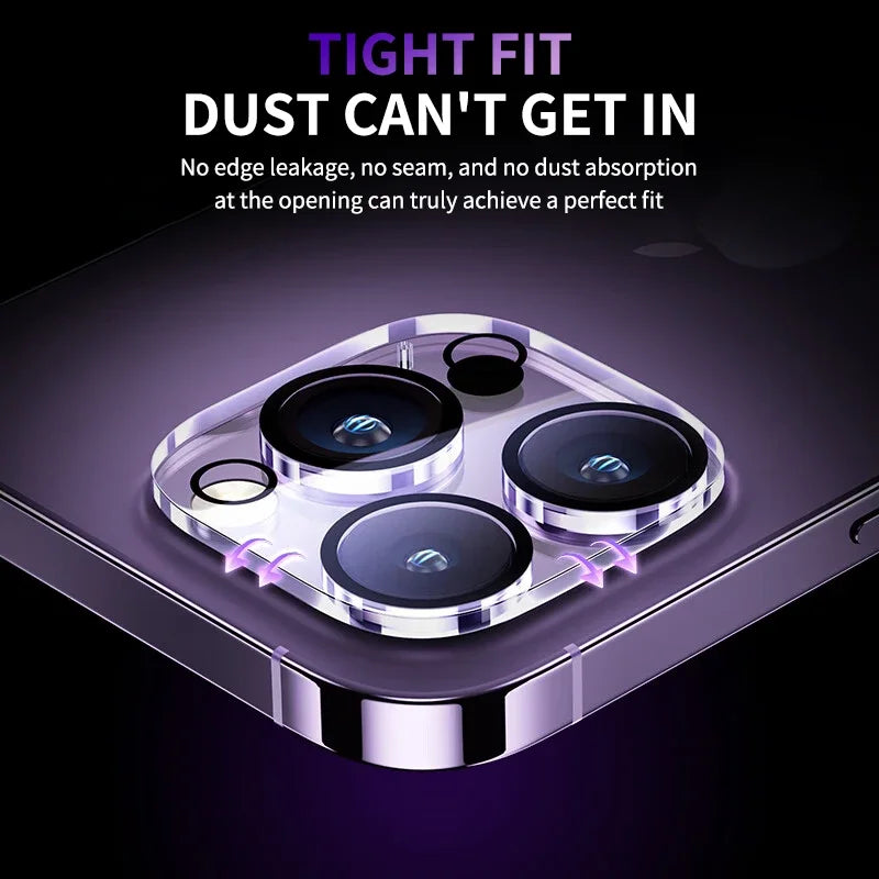 4PCS Full Cover Camera Lens Protector Glass for IPhone 11 12 13 14 15 Pro Max Mini for IPhone 16 Pro Max 14 Plus Tempered Glass