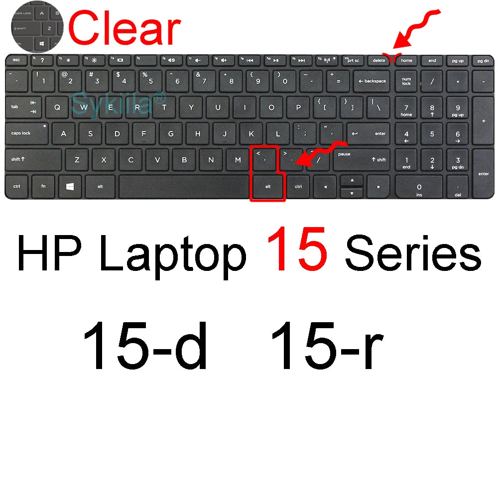 Keyboard Cover for HP Laptop 15 15t 15-fd 15-fc 15-ef 15-dw 15-dy 15g 15q 15s 15z Essential Silicone Protector Skin Film Case